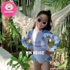 Đồ bơi liền thân tay dài nàng tiên cá hoa lá công chúa bé gái, giá chỉ 109k 3