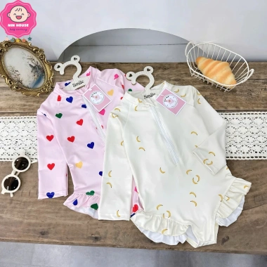 Đồ bơi liền thân tay dài nàng tiên cá hoa lá công chúa bé gái, giá chỉ 109k 8