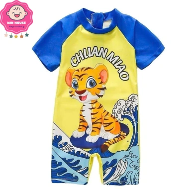 Đồ bơi liền thân tay raglan họa tiết ngộ nghĩnh cho bé trai 8-27kg giảm giá 139k 3
