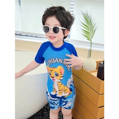 Đồ bơi liền thân tay raglan họa tiết ngộ nghĩnh cho bé trai 8-27kg giảm giá 139k 4