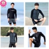 Đồ bơi nam 2 mảnh tay dài, quần đùi size 46-76kg dưới 1m75 - Giá 209.000, đi biển