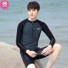 Đồ bơi nam 2 mảnh tay dài, quần đùi size 46-76kg dưới 1m75 - Giá 209.000, đi biển 2