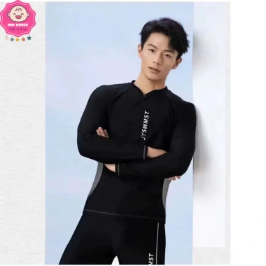 Đồ bơi nam 2 mảnh tay dài, quần đùi size 46-76kg dưới 1m75 - Giá 209.000, đi biển 7