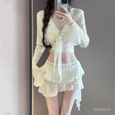 Đồ bơi nữ 2.025 - Bikini bốn mảnh cao cấp ôm sát, che bụng, sexy, lý tưởng cho kỳ nghỉ và suối nước nóng - 188k VNĐ 6
