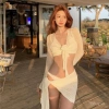 Đồ bơi nữ 2.025 - Bikini bốn mảnh cao cấp ôm sát, che bụng, sexy, lý tưởng cho kỳ nghỉ và suối nước nóng - 188k VNĐ 7