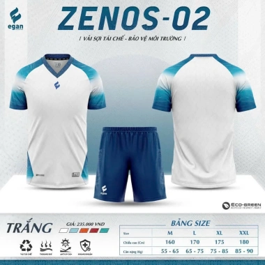Đồ bóng đá không logo CP Egan Zenos 02 polyester nhẹ, thoáng mát, chỉ 216.000₫
