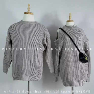 Đồ cặp nam nữ PINKLOVE set couple áo nam đầm nữ thu đông, khoét vai vải len dày dặn, giảm còn 500k 5 Đồ cặp nam nữ PINKLOVE set couple áo nam đầm nữ thu đông, khoét vai vải len dày dặn, giảm còn 500k 5