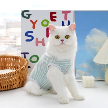 Đồ cho mèo sau phẫu thuật chống liêm vết thương, thoáng khí hở chân - phù hợp cho mèo và chó nhỏ