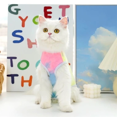 Đồ cho mèo sau phẫu thuật chống liêm vết thương, thoáng khí hở chân - phù hợp cho mèo và chó nhỏ