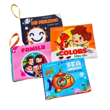 Đồ Chơi Âm Thanh Sột Soạt Sách Vải Lalala Baby 12x11cm 8 Mặt Vui Nhộn 26.200₫