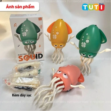 Đồ chơi bạch tuộc nhảy múa 2in1 tránh vật cản, phát sáng, cần câu, giá ưu đãi 45k 4