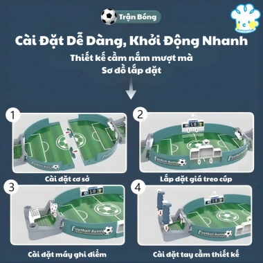 Đồ chơi bàn bóng đá mini cỡ lớn - Đối kháng 2 người, tương tác cha mẹ và bé, cho trẻ 3-6 tuổi 3 Đồ chơi bàn bóng đá mini cỡ lớn - Đối kháng 2 người, tương tác cha mẹ và bé, cho trẻ 3-6 tuổi 3