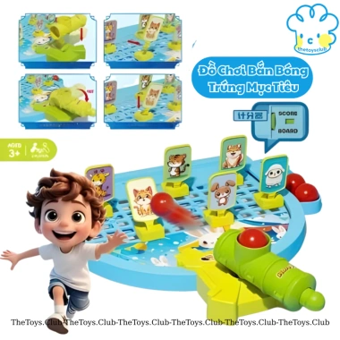 Đồ chơi bắn bóng trúng mục tiêu - Máy bắn nhân vật vui nhộn, rèn luyện tập trung cho bé, giảm giá 79.000₫