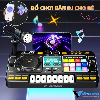 Đồ chơi bàn DJ piano điện tử 15 hiệu ứng, 37 phím, Bluetooth 5.0, mic hát – giảm tới 699k