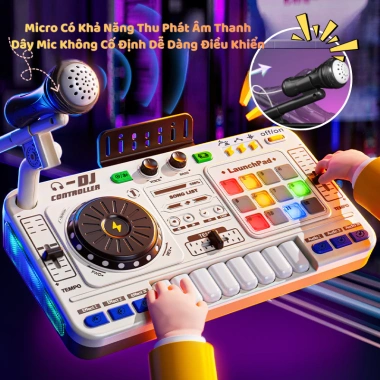 Đồ chơi bàn DJ piano điện tử 15 hiệu ứng, 37 phím, Bluetooth 5.0, mic hát – giảm tới 699k 2 Đồ chơi bàn DJ piano điện tử 15 hiệu ứng, 37 phím, Bluetooth 5.0, mic hát – giảm tới 699k 2