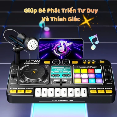 Đồ chơi bàn DJ piano điện tử 15 hiệu ứng, 37 phím, Bluetooth 5.0, mic hát – giảm tới 699k