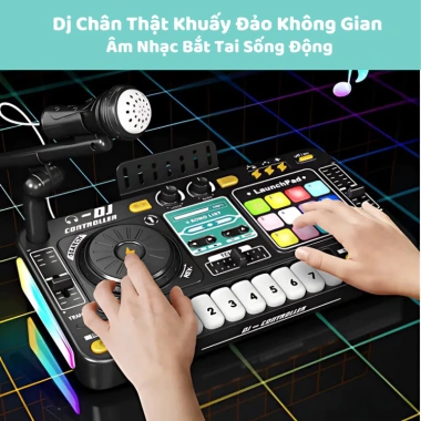 Đồ chơi bàn DJ piano điện tử 15 hiệu ứng, 37 phím, Bluetooth 5.0, mic hát – giảm tới 699k
