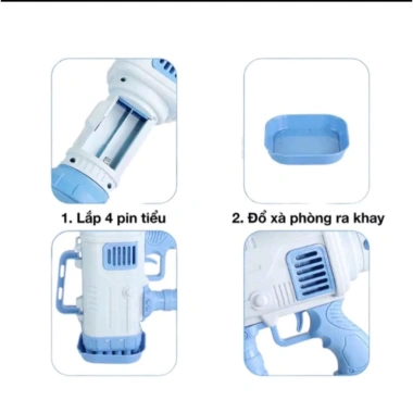 Đồ chơi bắn xà phòng 32 nòng loại lớn, bong bóng đa màu, chỉ 36.000₫ 5 Đồ chơi bắn xà phòng 32 nòng loại lớn, bong bóng đa màu, chỉ 36.000₫ 5