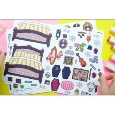Đồ chơi bé gái Ngôi nhà Búp Bê Tocaboca Wednesday Quite Book – Montessori H20N, giá ưu đãi 100k 6