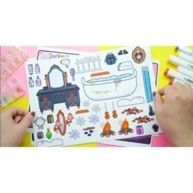 Đồ chơi bé gái Ngôi nhà Búp Bê Tocaboca Wednesday Quite Book – Montessori H20N, giá ưu đãi 100k 7