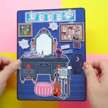 Đồ chơi bé gái Ngôi nhà Búp Bê Tocaboca Wednesday Quite Book – Montessori H20N, giá ưu đãi 100k 8