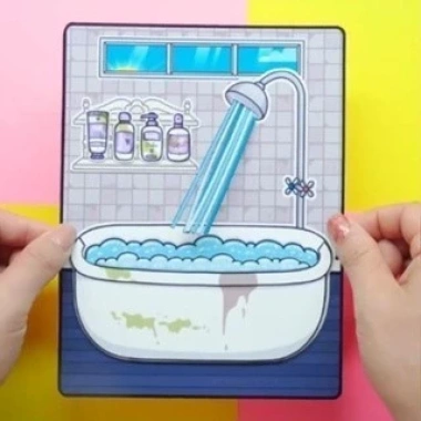Đồ chơi bé gái Ngôi nhà Búp Bê Tocaboca Wednesday Quite Book – Montessori H20N, giá ưu đãi 100k 9