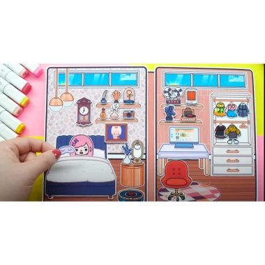 Đồ chơi bé Ngôi nhà búp bê giấy Toca Life Quiet Book - Mansion, giảm 140.000₫ 6 Đồ chơi bé Ngôi nhà búp bê giấy Toca Life Quiet Book - Mansion, giảm 140.000₫ 6