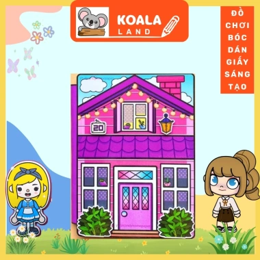 Đồ chơi bé Ngôi nhà búp bê giấy Toca Life World Quiet Book #28 Purple House – Giá chỉ 140.000đ