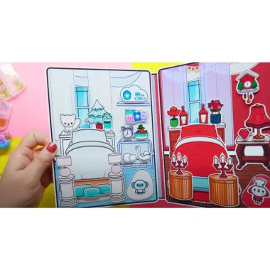 Đồ chơi bé Ngôi nhà búp bê giấy Toca Life World Quiet Book Ice vs Fire giảm giá 140k 4