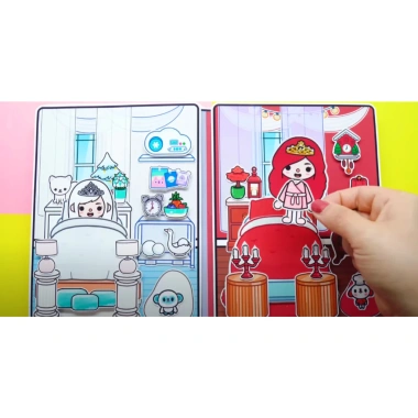 Đồ chơi bé Ngôi nhà búp bê giấy Toca Life World Quiet Book Ice vs Fire giảm giá 140k 6