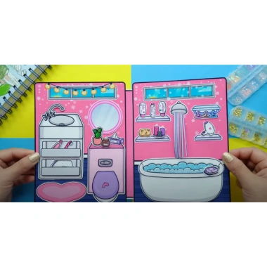 Đồ chơi bé Ngôi nhà búp bê giấy Toca Life World Quiet Book số 22 Black Pink Giá ưu đãi 140.000đ