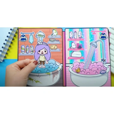 Đồ chơi bé Ngôi nhà búp bê giấy Toca Life World Quiet Book số 24 Rich and Poor giảm giá 140.000₫ 6