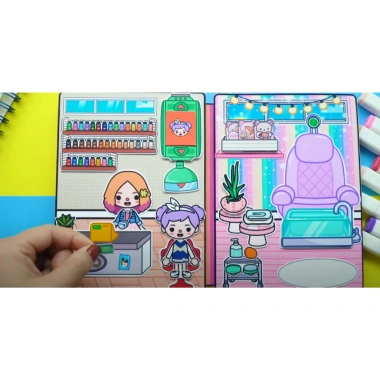 Đồ chơi bé Ngôi nhà búp bê giấy Toca Life World Quiet Book số 24 Rich and Poor giảm giá 140.000₫ 9