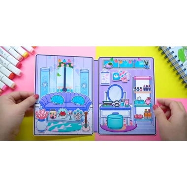Đồ chơi bé Ngôi nhà búp bê Toca Life World Quiet Book Số 37 – Nhà nàng tiên cá, 140.000₫ 6