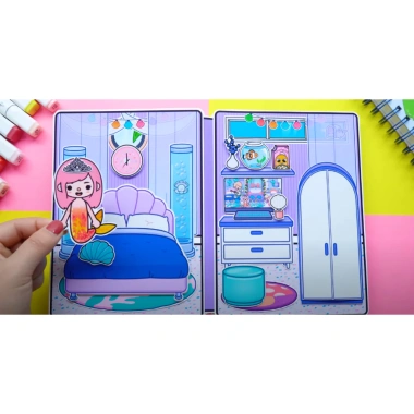 Đồ chơi bé Ngôi nhà búp bê Toca Life World Quiet Book Số 37 – Nhà nàng tiên cá, 140.000₫ 7