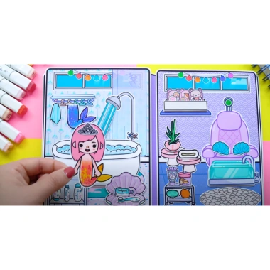 Đồ chơi bé Ngôi nhà búp bê Toca Life World Quiet Book Số 37 – Nhà nàng tiên cá, 140.000₫ 8