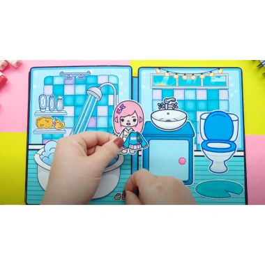 Đồ chơi bé nhà búp bê giấy Toca Life World Quiet Book số 19 The Girl in the Blue House Giá ưu đãi 140.000đ 6