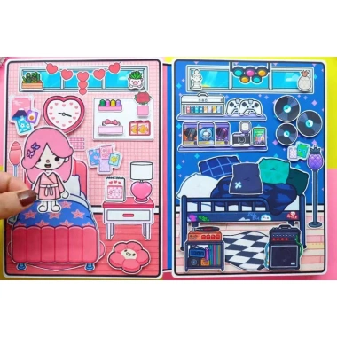 Đồ chơi bóc dán Búp bê giấy Cute và Cool Girl - Quiet Book Montessori Giá 120k giảm từ 147.6k 2