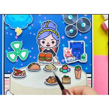 Đồ chơi bóc dán Búp bê giấy Cute và Cool Girl - Quiet Book Montessori Giá 120k giảm từ 147.6k 3