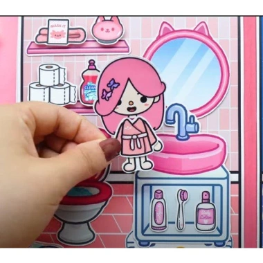 Đồ chơi bóc dán Búp bê giấy Cute và Cool Girl - Quiet Book Montessori Giá 120k giảm từ 147.6k 6