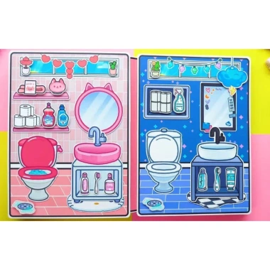 Đồ chơi bóc dán Búp bê giấy Cute và Cool Girl - Quiet Book Montessori Giá 120k giảm từ 147.6k 7
