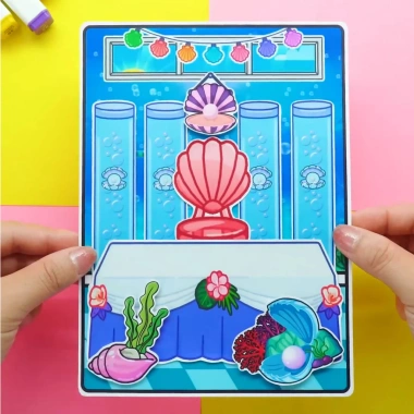 Đồ chơi bóc dán Toca Ariel Quiet Book - Học sáng tạo, học liệu búp bê, chỉ 90.000₫ 7
