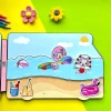 Đồ chơi Bóc dán Xe cắm trại công viên Hello Kitty - Búp bê giấy Pighandmade 199k 7