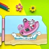 Đồ chơi Bóc dán Xe cắm trại công viên Hello Kitty - Búp bê giấy Pighandmade 199k 9