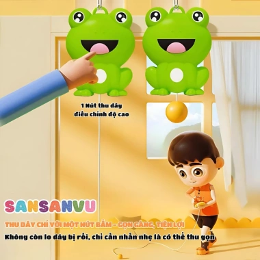 Đồ chơi bóng bàn treo tường ANBEBE cho bé, gắn tường, vận động, giá 49.000đ 4