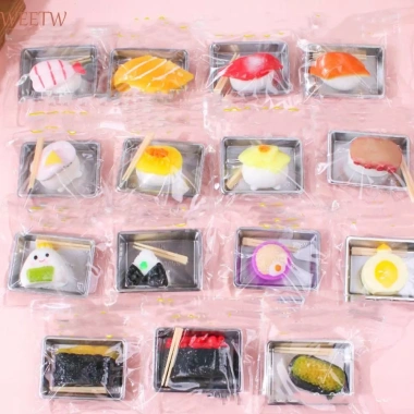 Đồ chơi bóp thực phẩm mô phỏng WEETW – TPR giảm căng thẳng, bánh pudding sushi, giá 47.300₫