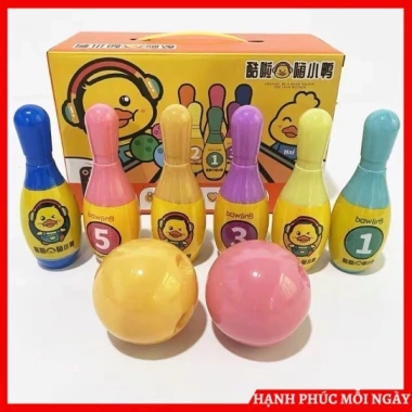 Đồ chơi Bowling vịt vàng - rèn khéo léo, vận động cho bé 2-6 tuổi, giảm giá 43k