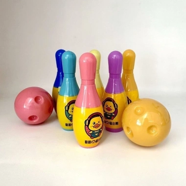 Đồ chơi Bowling vịt vàng - rèn khéo léo, vận động cho bé 2-6 tuổi, giảm giá 43k 4