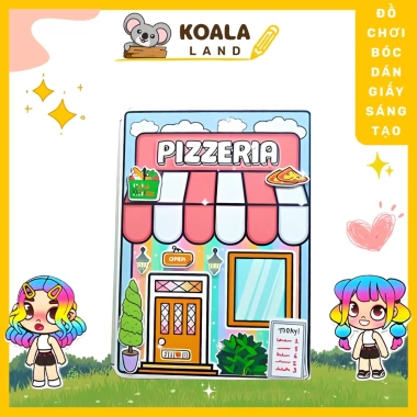 Đồ chơi búp bê giấy Pizza Toca Boca Bóc dán thủ công sáng tạo, giảm giá 18% chỉ 85.250₫