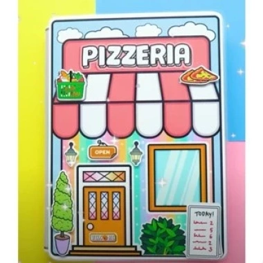 Đồ chơi búp bê giấy Pizza Toca Boca Bóc dán thủ công sáng tạo, giảm giá 18% chỉ 85.250₫ 3